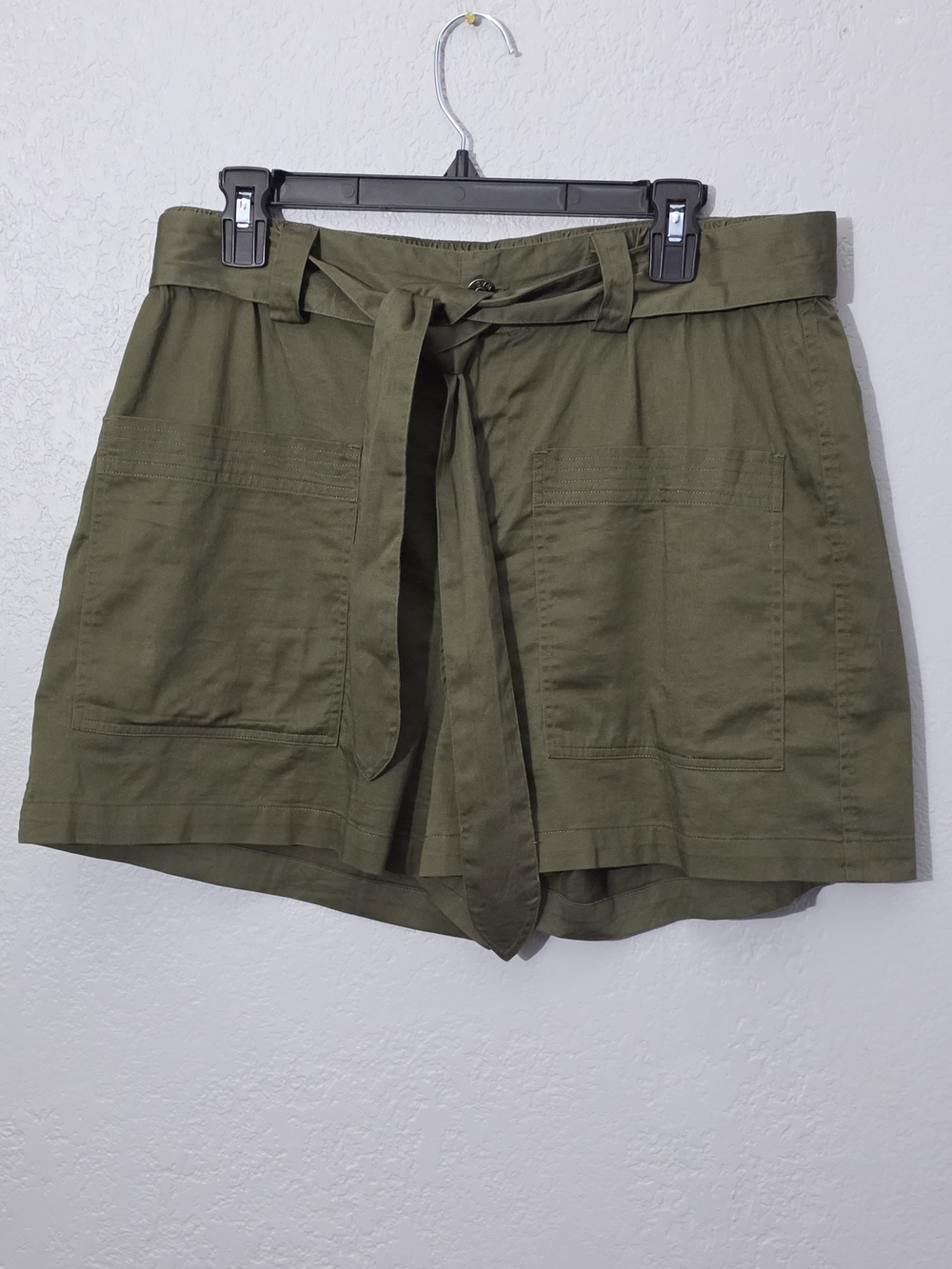 Johnny Was Pete & Greta Zola Poplin Shorts Vintage Green High Rise Womens Medium - Picture 4 of 11
